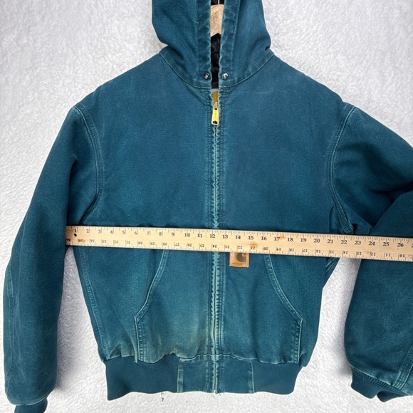Carhartt Active Quilt Lined Jacket Mens Medium J06 DTL Dark Teal - Picture 6 of 16